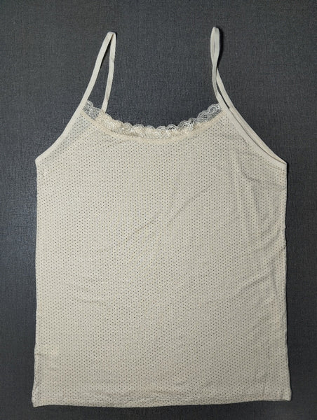 Women’s Skin Lace Trim Polka Dot Camisole