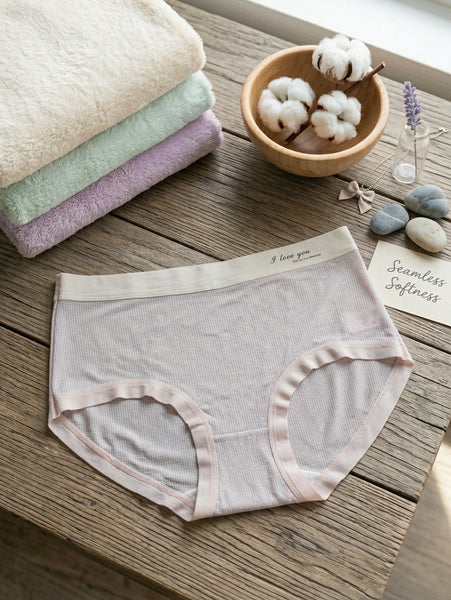 Ultra-Soft Seamless Korean Mid-Rise Briefs – Breathable Mesh Panty